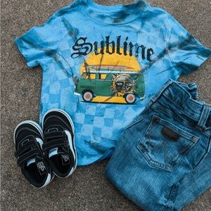 One-of-a-Kind Upcycled Sublime 1995 Summer Tour Tee – Kids 5T – Blue